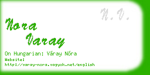 nora varay business card